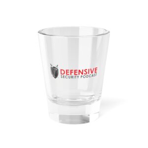 Defensive Security Podcast Shot Glass, Unique Barware for Podcast Fans, Gift for Hosts and Guests, Ideal for Celebrations and Gatherings