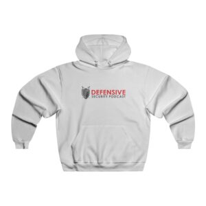 Defensive Security Podcast Hoodie, Cozy Sweatshirt, Cybersecurity Gift, Men's Pullover, Ideal for Podcast Fans, Tech Enthusiasts