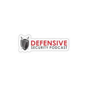 Defensive Security Podcast Die-Cut Stickers, Laptop Decals, Car Stickers, Gifts for Podcasters, Security Enthusiasts