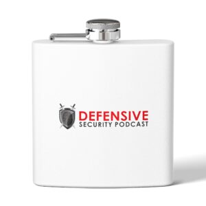 Defensive Security Podcast Flask, 6oz Stainless Steel Beverage Holder, Gift for Fans, Travel Flask, Personalized Hip Flask
